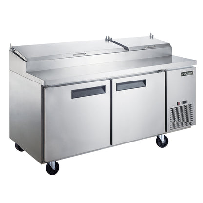 DPP70-9-S2 Commercial 2-Door Pizza Prep Table Refrigerator